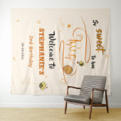 So süß, zwei niedliche Honigbienen zum 2. Geburtst Wandteppich (Beispiel (Horizontal))