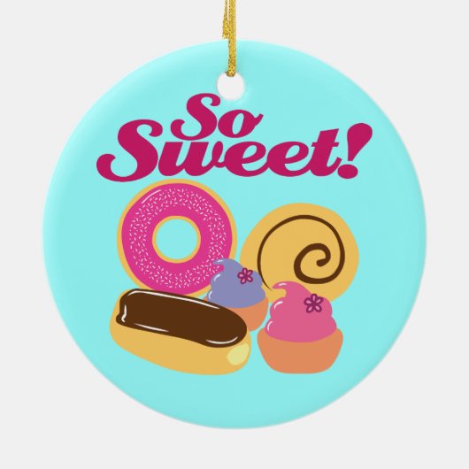 So süße Desserts Keramik Ornament (Hinten)