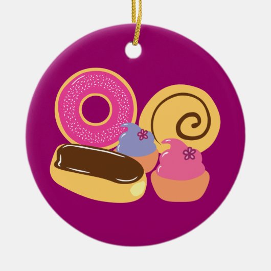 So süße Desserts Keramik Ornament (Vorne)