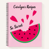 So süße Wassermelone mit Herzen, Ihre Rezepte Notizblock (Vorderseite)