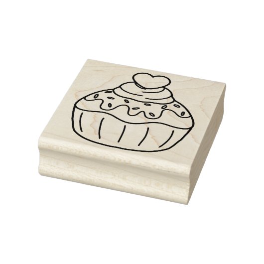 So süßer Cupcake Gummistempel (Stempel)