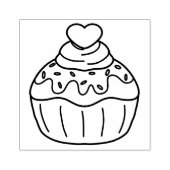 So süßer Cupcake Gummistempel (Prägung)