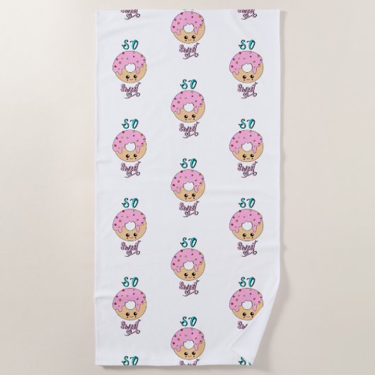 So Sweet Doughnut 2 Juni Jelly National Donut Day Strandtuch (Vorderseite)