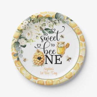 So Sweet to Be One 1st Birthday Plate Pappteller