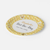 So Sweet To Bee Birthday Paper Plates Pappteller (Schrägansicht)