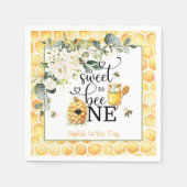 So Sweet to Bee One 1st Birthday Napkin Serviette (Vorderseite)