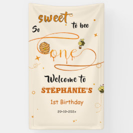 So Sweet To Bee One Cute Honey Bee 1st Birthday Banner