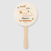 So Sweet To Bee One Cute Honey Bee 1st Birthday Fächer (Rückseite)
