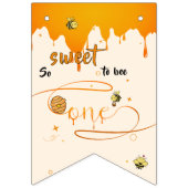 So Sweet To Bee One Cute Honey Bee 1st Birthday Wimpelkette (Erste Fahne)