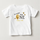 So Sweet To Bee One First Birthday Honeycomb Baby T-shirt (Vorderseite)