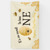 So Sweet To Bee One First Birthday Honeycomb Banner (Vertikal)