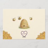 So Sweet to Bee Three, 3rd Birthday with Picture Einladung (Rückseite)