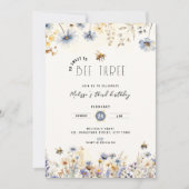 So Sweet To Bee Three - Floral 3rd Birthday Einladung (Vorderseite)