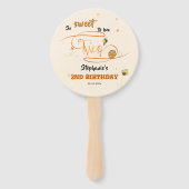 So Sweet To Bee Two Cute Honey Bee 2nd Birthday Fächer (Vorderseite)