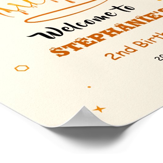 So Sweet To Bee Two Honey Bee 2nd Birthday Welcome Poster (Ecke)