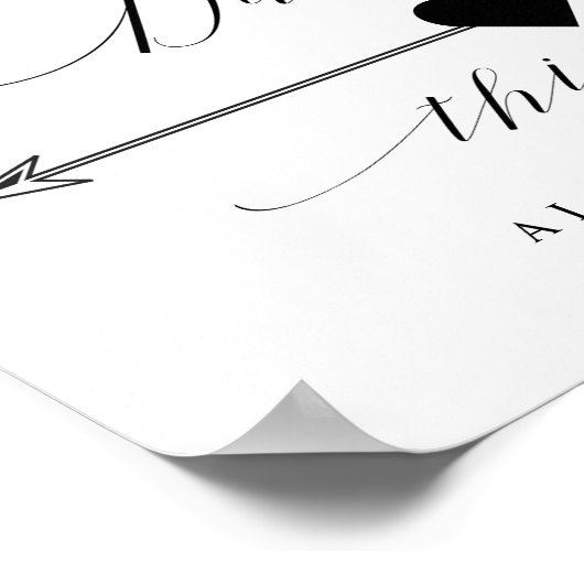 So tanzen Elegantes Script-Richtungszeichen Poster (Ecke)