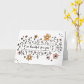 So Thankful For You Greeting Card Karte (Gelbe Blume)