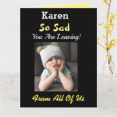 So traurig! Big Retirement von Group Funny Girl Karte (Gelbe Blume)