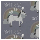 So traurig Emo Unicorn Stoff (Nahaufnahme)
