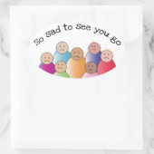 So traurig ovaler aufkleber (Tasche)