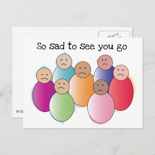 So traurig postkarte (Vorne/Hinten)