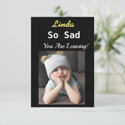 So traurig Rente glücklich Funny Grumpy Girl Karte (Stehend Vorderseite)