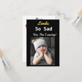 So traurig Rente glücklich Funny Grumpy Girl Karte (Vorderseite/Rückseite Beispiel)