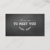 So treffen Sie Schwarz Visitenkarte (Vorderseite)