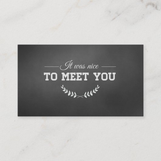 So treffen Sie Schwarz Visitenkarte (Vorderseite)