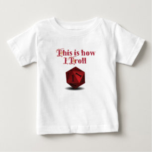 So troll ich - kritische RPG-Würfel Baby T-shirt