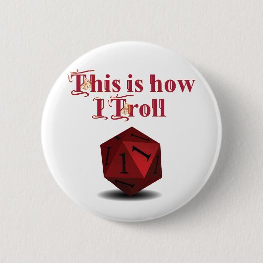 So troll ich - kritische RPG-Würfel Button (Vorderseite)