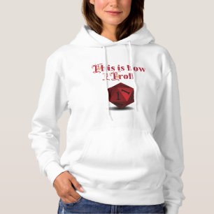 So troll ich - kritische RPG-Würfel Hoodie