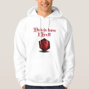 So troll ich - kritische RPG-Würfel Hoodie