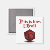 So troll ich - kritische RPG-Würfel Magnet (Vorderseite/Rückseite)
