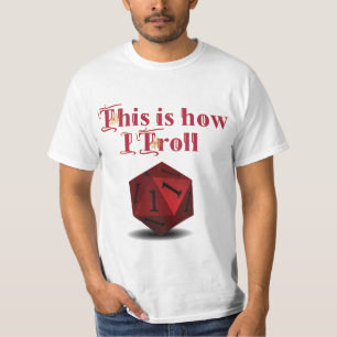 So troll ich - kritische RPG-Würfel T-Shirt