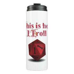So troll ich - kritische RPG-Würfel Thermosbecher