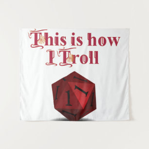 So troll ich - kritische RPG-Würfel Wandteppich