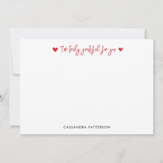 So Truly Grateful Thank You Note Card Dankeskarte (Vorderseite)