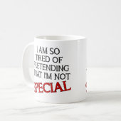 So tun, als wäre ich besondere lustige Mugquotes-R Kaffeetasse (Vorderseite Links)
