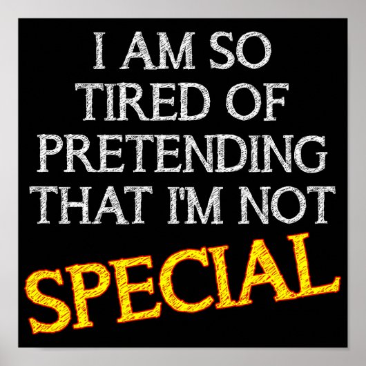 So tun, als wäre ich kein sonderlich lustiges Plak Poster (Vorne)