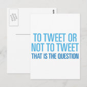 So Tweeten oder nicht Tweeten Postkarte (Vorne/Hinten)