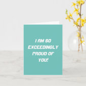 So überaus stolz von Ihnen (Aqua) Karte (Gelbe Blume)