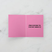 So überaus stolz von Ihnen (rosa) Karte (Innenseite)