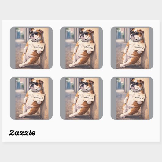 So Unbothered Dog Sticker – Calm Confidence, No Ex (Blatt)