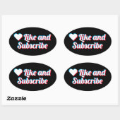 So und abonnieren ovaler aufkleber (Blatt)