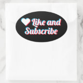 So und abonnieren ovaler aufkleber (Tasche)