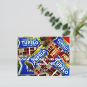 So und so in Tupelo Postkarte (Stehend Vorderseite)