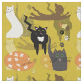 So unterschiedliche Katzen. Stoff (Nahaufnahme)