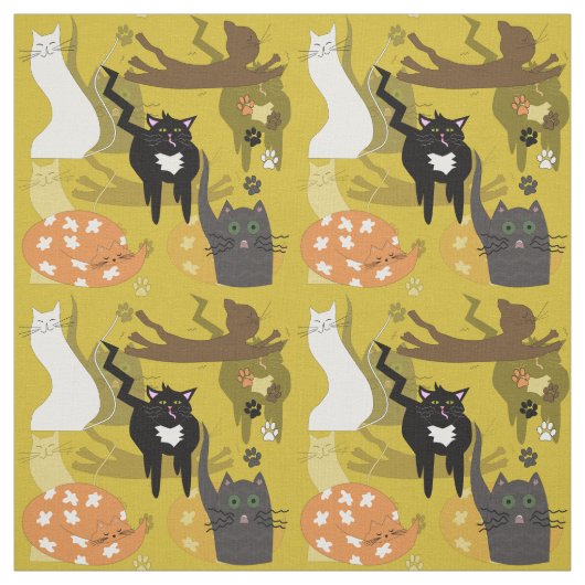 So unterschiedliche Katzen. Stoff (Muster)