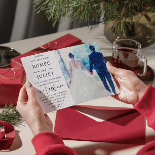 So verliebt: moderne Foto-Hochzeitseinladung Einladung